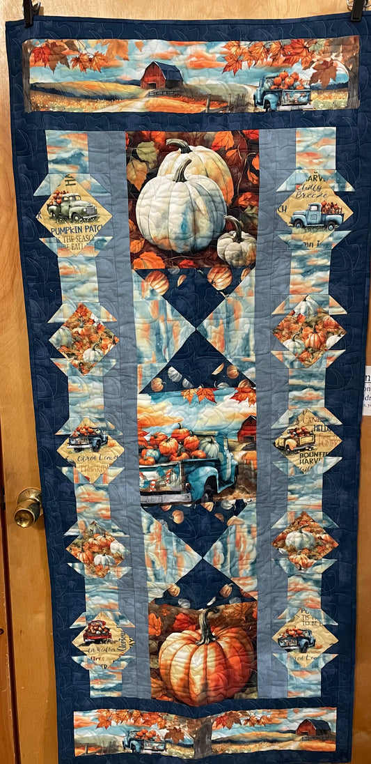 DOOR HANGER FALL BLUES PUMPKINS & TRUCKS