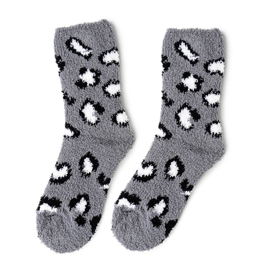 GREY CAT NAP LOUNGE SOCKS