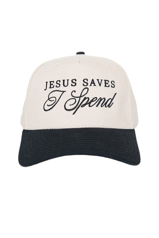 Jesus Saves I Spend Vintage Trucker Hats