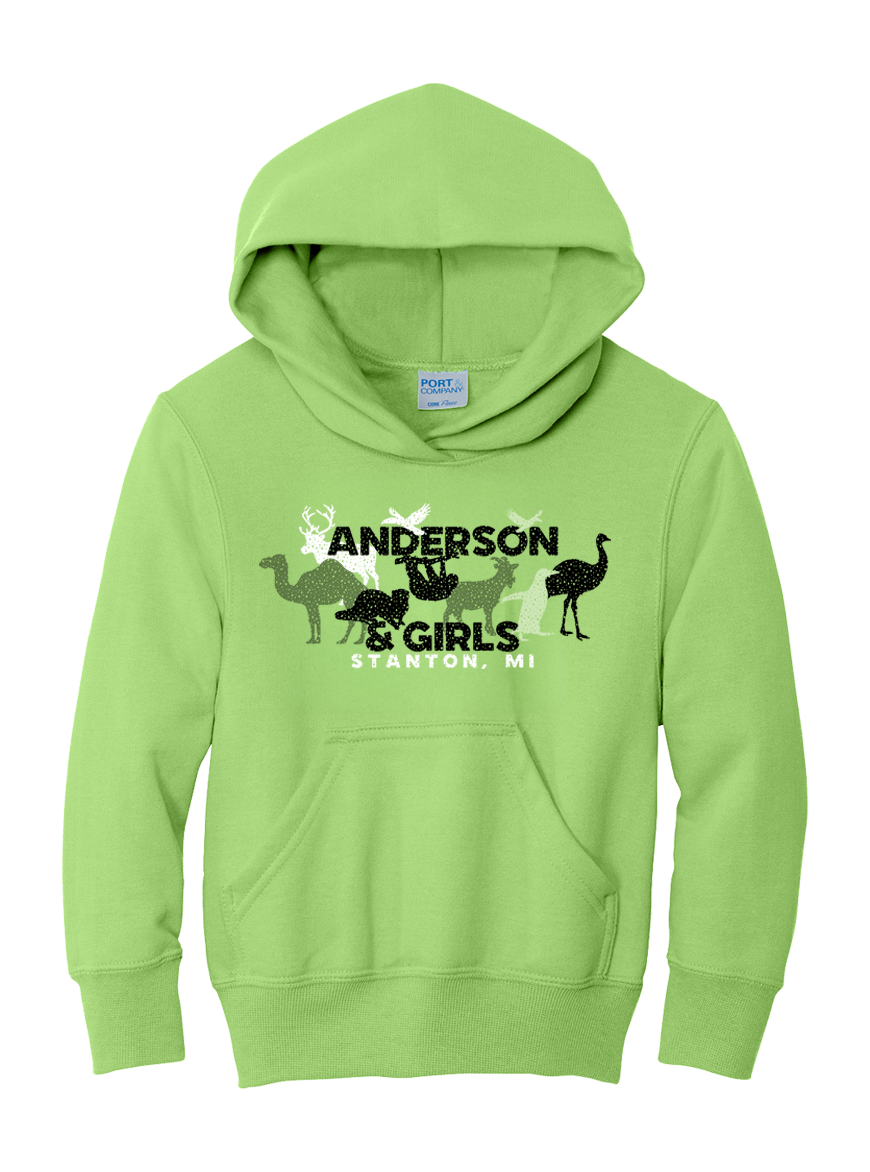 YOUTH HOODIE WILD ANIMALS