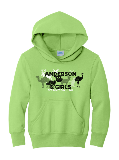 YOUTH HOODIE WILD ANIMALS