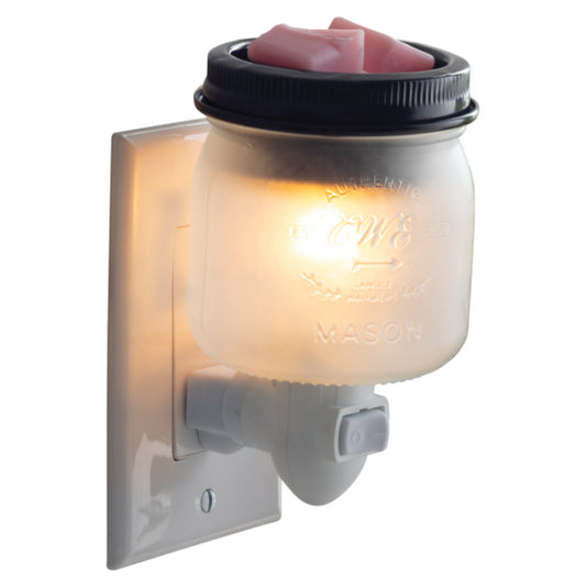 PLUGGABLE FRAGRANCE WARMER GLASS MASON JAR