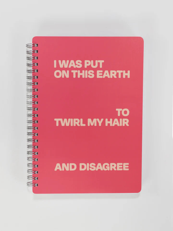 TWIRL MY HAIR 6X8 SPIRAL NOTEBOOK