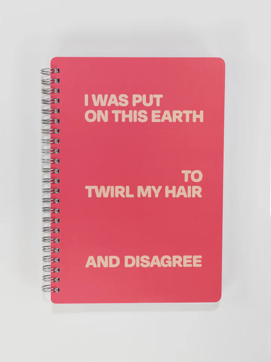 TWIRL MY HAIR 6X8 SPIRAL NOTEBOOK