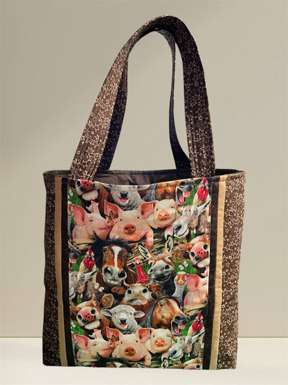 Funny Animal Faces Fiji Bag