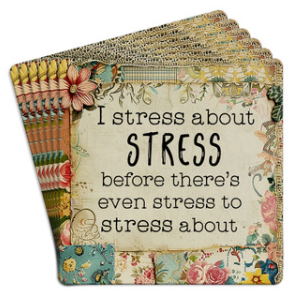 Bar Coaster 6pk - I Stress About Stress