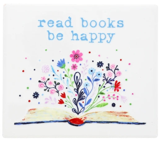 Read Books Be Happy Ceramic Plaque