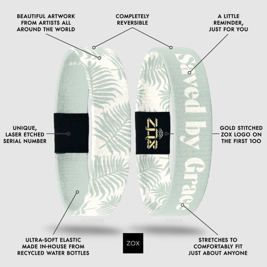 Saved by Graced Bible Verse Interactive Zox Bracelet