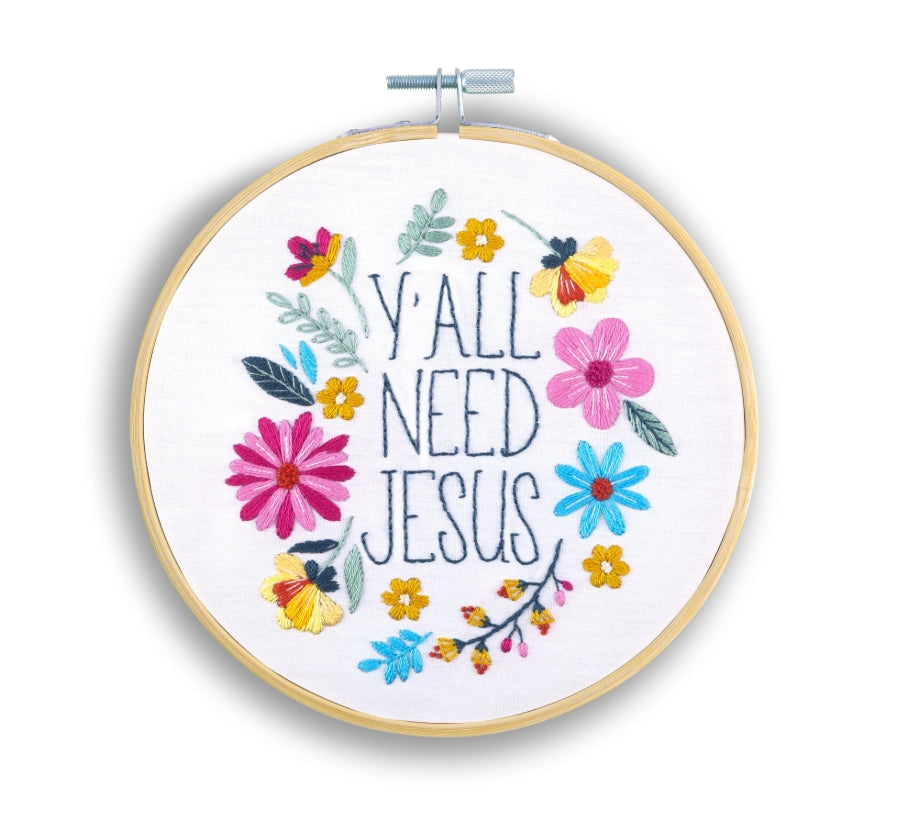Y'all Need Jesus Embroidery Kit