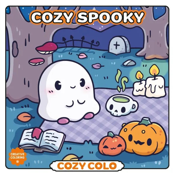 Cozy Spooky Paperback Coloring Book