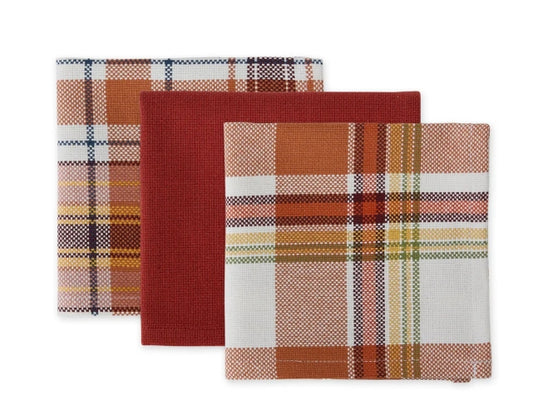 Autumn Harvest Heavyweight Essentials Dishcloth Set of 3 - 13x13"
