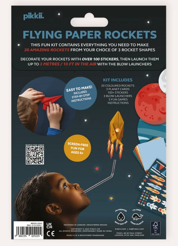 DIY Flying Paper Rockets Kit