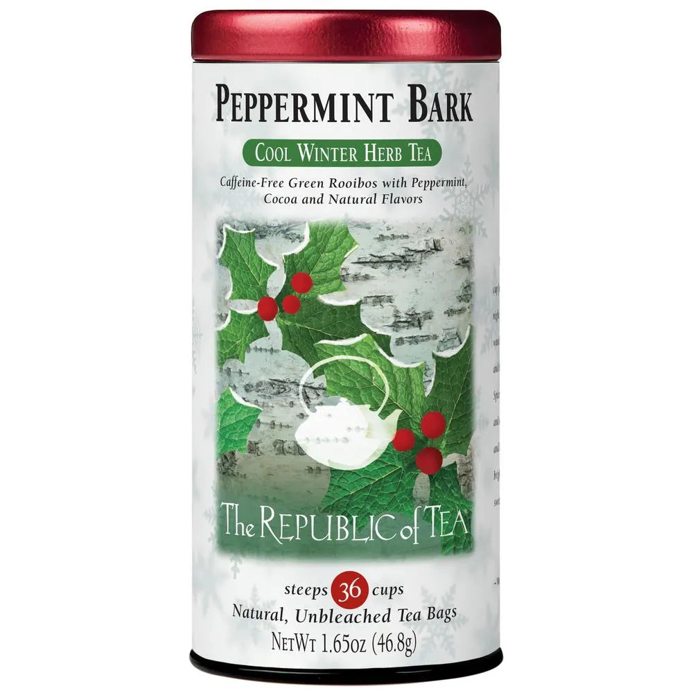 PEPPERMINT BARK HERBAL TEA 36 TEA BAGS