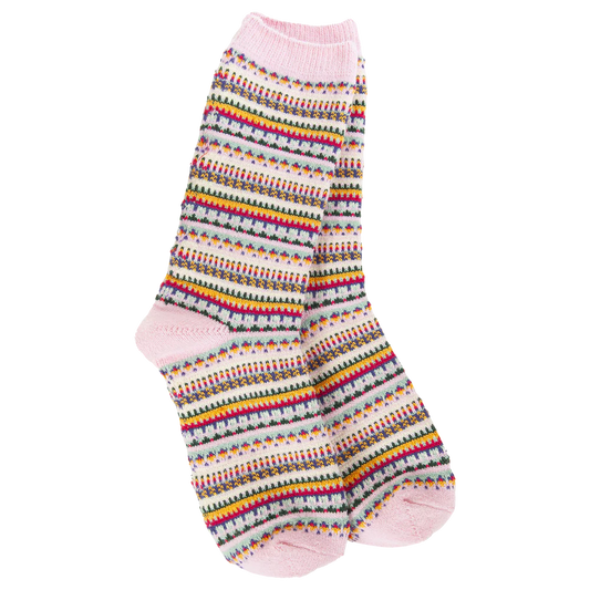 WORLDS SOFTEST PINK STRIPE SOCKS