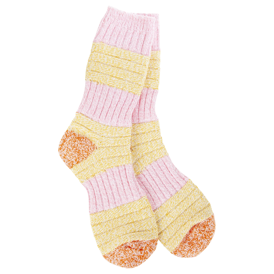 WORLDS SOFTEST PINK/HONEY SOCKS
