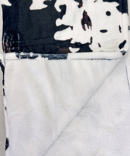 COW PRINT FLANNEL BLANKET