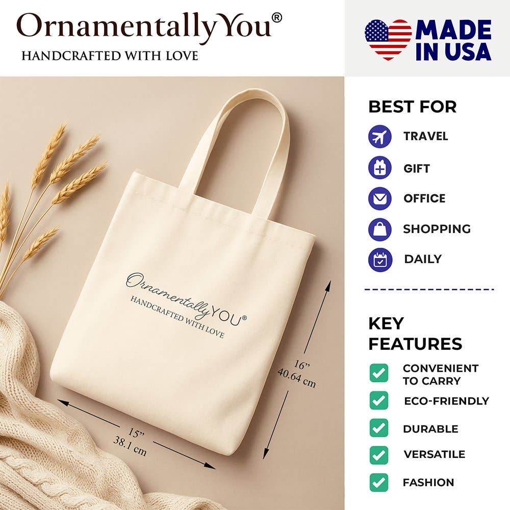 Made to Worship Printed Faux Yarn Crochet Christian Tote Bag