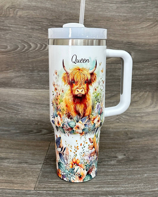 HIGHLAND COW  STAINLESS STEEL TUMBLERS CUP 40oz