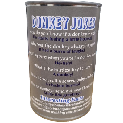 Canned Donkey | Stuffed Animal Zoo Plush w/Jokes
