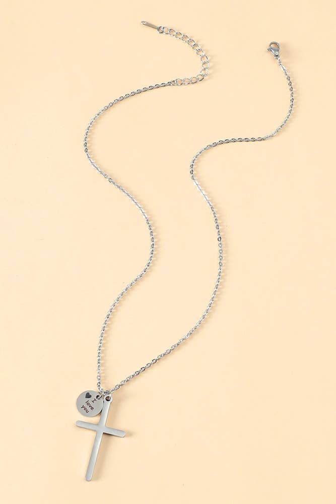 Love You Criss-Cross Necklace for Mother's Day