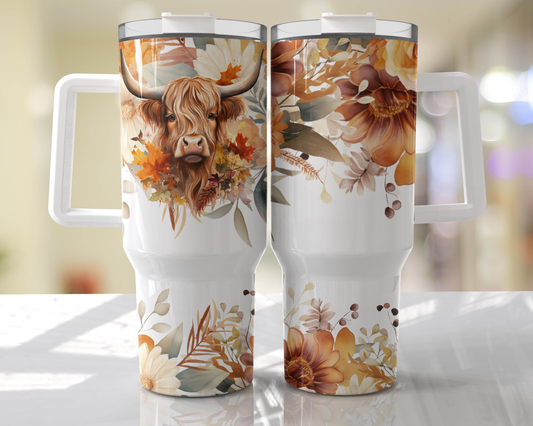 Cow Flower 40oz tumbler