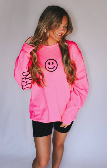 Being Kind Matters Neon Pink Sweatshirt