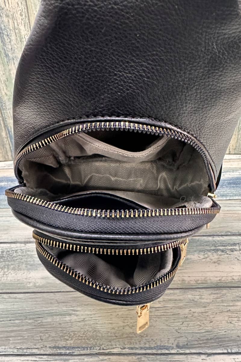COW PRINT CROSSBODY SLING BAG PURSE