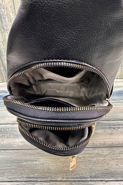 COW PRINT CROSSBODY SLING BAG PURSE