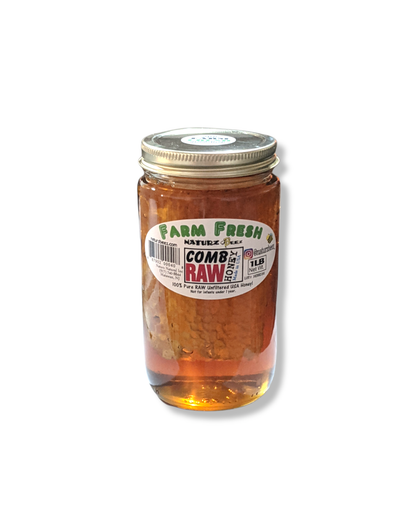 RAW HONEY COMB 1LB 100% PURE UNFILTERED USA HONEYCOMB