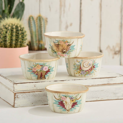 Rosewood Ranch Ice Cream Bowl 5.25" x 3" 4 asst.