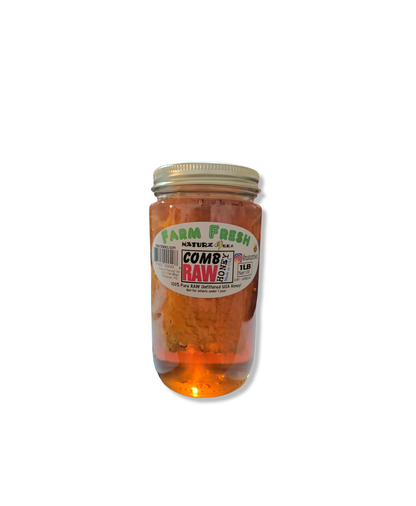 RAW HONEY COMB 1LB 100% PURE UNFILTERED USA HONEYCOMB