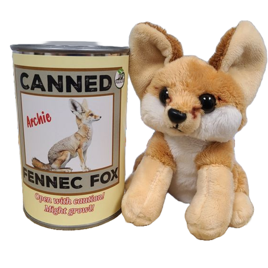 Canned Fennec Fox | Stuffed Animal Plush w/Jokes