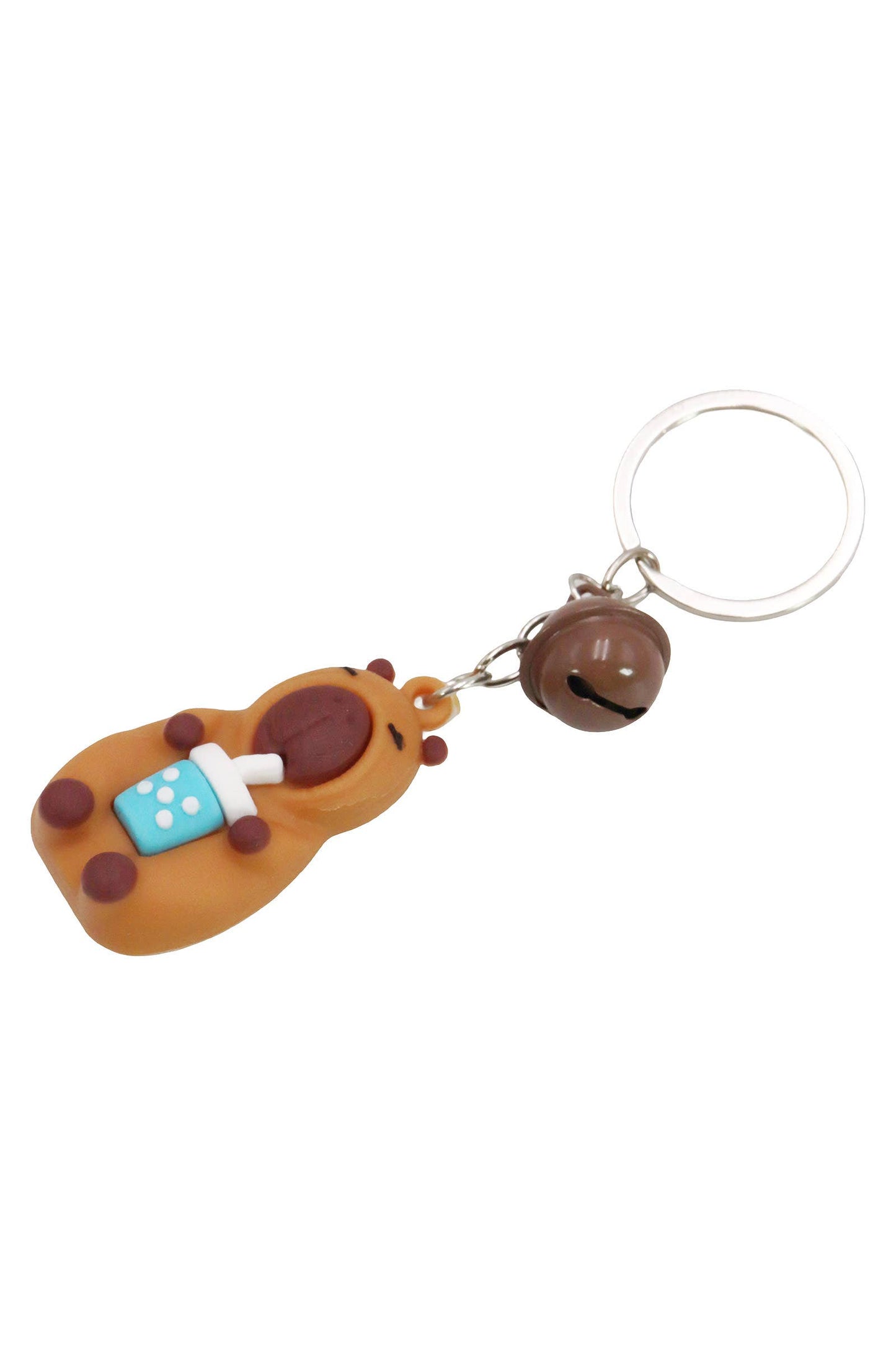 Hugging Capybara 3D Silicone Keychain