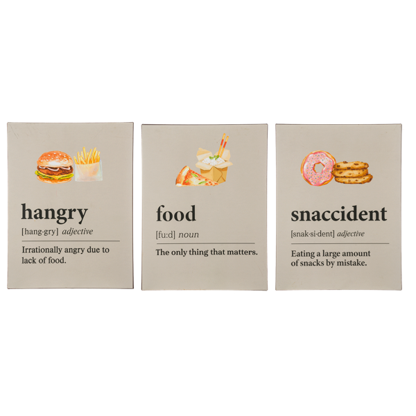 Hangry Foodie Definition Plaques