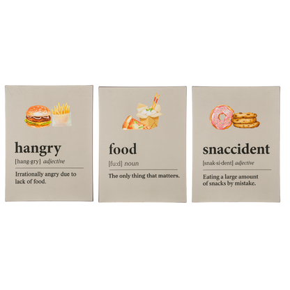 Hangry Foodie Definition Plaques