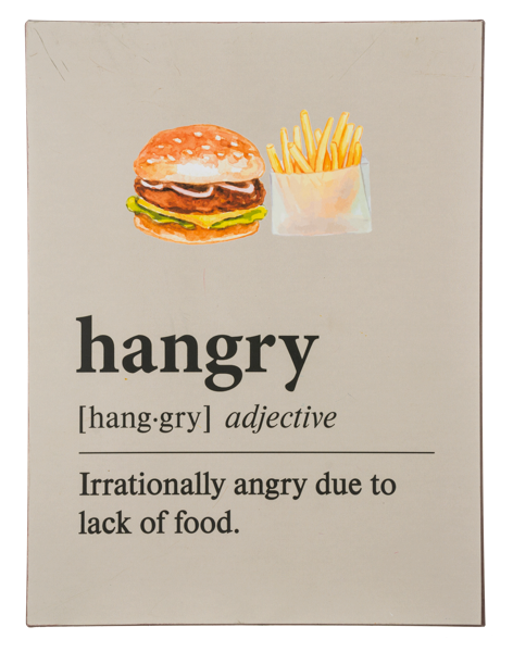 Hangry Foodie Definition Plaques
