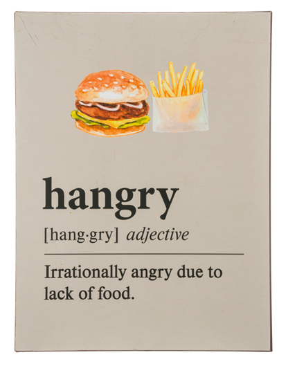 Hangry Foodie Definition Plaques