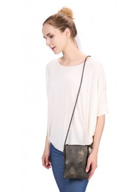 STUDDED CROSSBODY BLACK COLORED