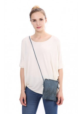 STUDDED CROSSBODY NAVY COLORED