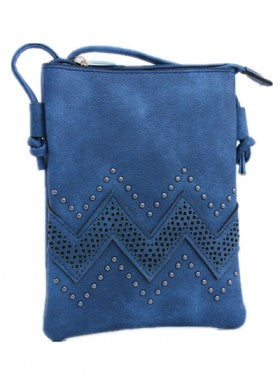 STUDDED CROSSBODY NAVY COLORED