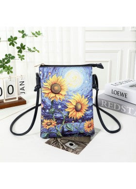 SUNFLOWER & MOON CROSSBODY