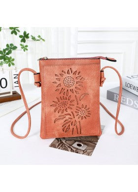 SUNFLOWER DIE CUT ORANGE CROSSBODY