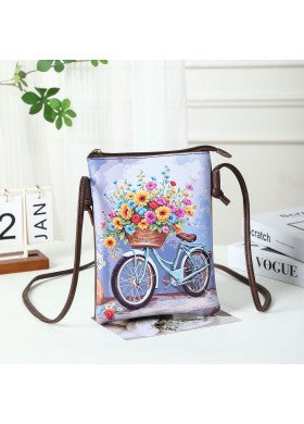 BICYCLE & FLOWERS CROSSBODY