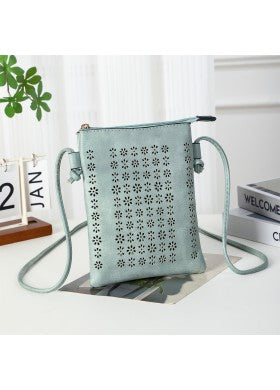 DAISY LASER CUT TEAL CROSSBODY