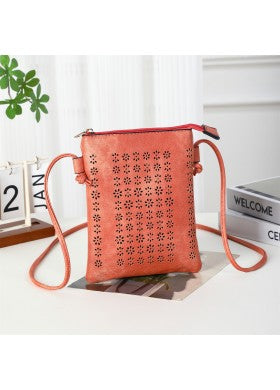 DAISY LASER CUT ORANGE CROSSBODY