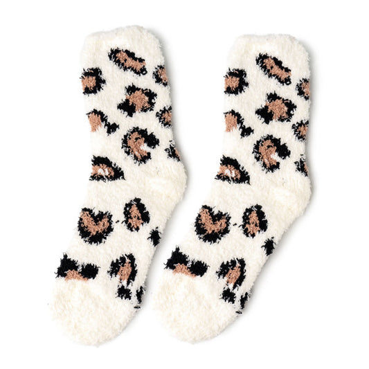 WHITE CAT NAP LOUNGE SOCKS