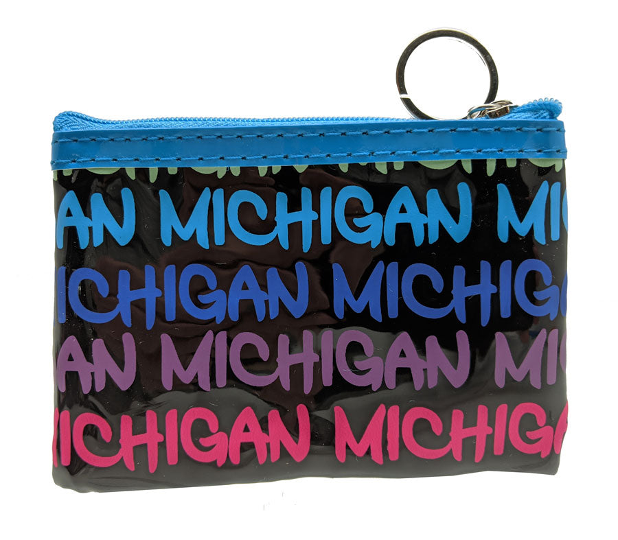 MICHIGAN CLASSIC TEXT RECTANGLE COIN PURSE