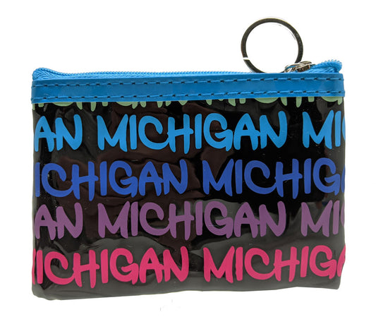 MICHIGAN CLASSIC TEXT RECTANGLE COIN PURSE