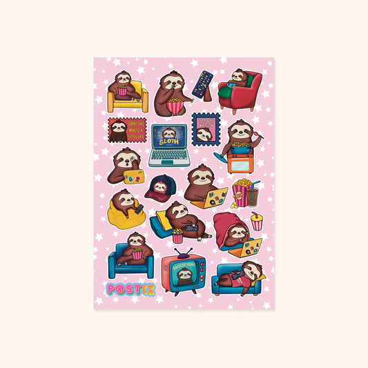 Slothflix and Chill Glossy Sticker Sheet