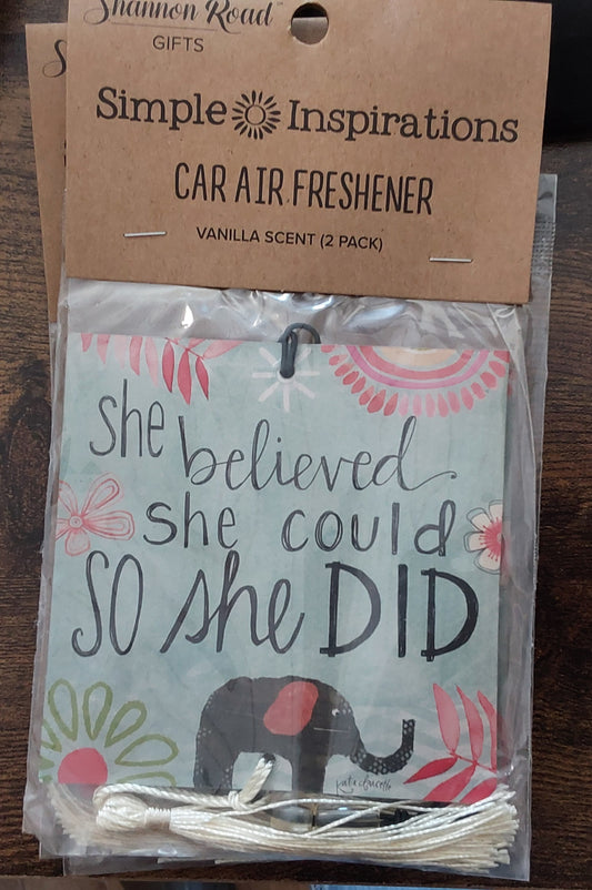 SHE BELIEVED AIR FRESHENER